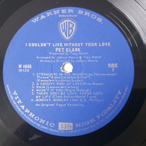 Vintage Petula Clark Couldn't Live Without Your Love vinyl record 1966 o… - Picture 9 of 10